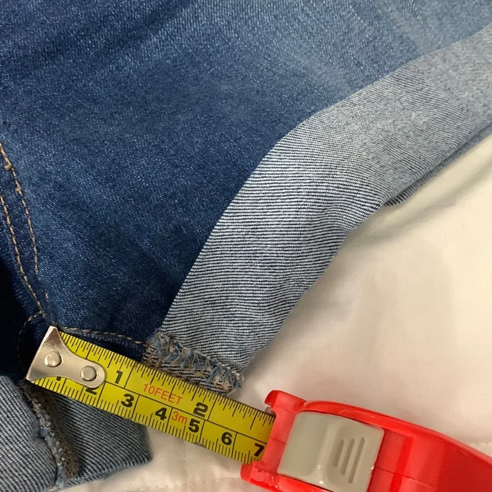 🍁 🍂 WAX JEAN Distressed Bib Denim Short - Picture 5 of 5
